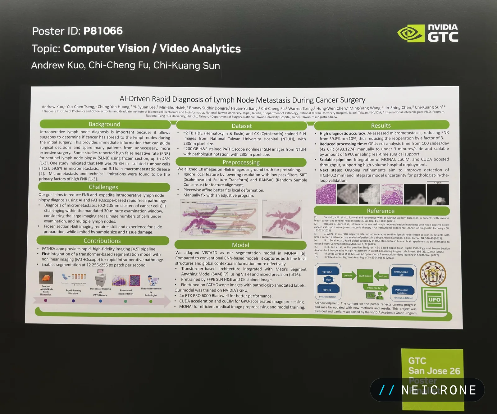 A computer vision research poster at the GTC poster session
