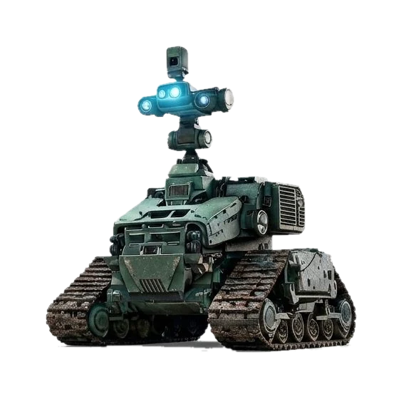 Neicrone field Unit 06, tracked chassis and sensor mast
